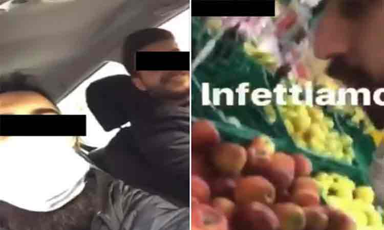 Un tanar din Italia s-a filmat in timp ce scuipa fructele dintr-un supermarket. Politia a intervenit