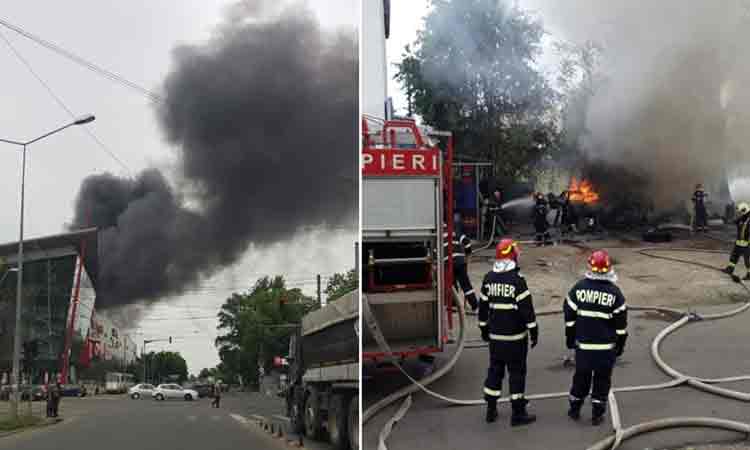 ULTIMA ORA: Incendiu de proportii in Bucuresti. Un nor urias de fum s-a ridicat deasupra capitalei