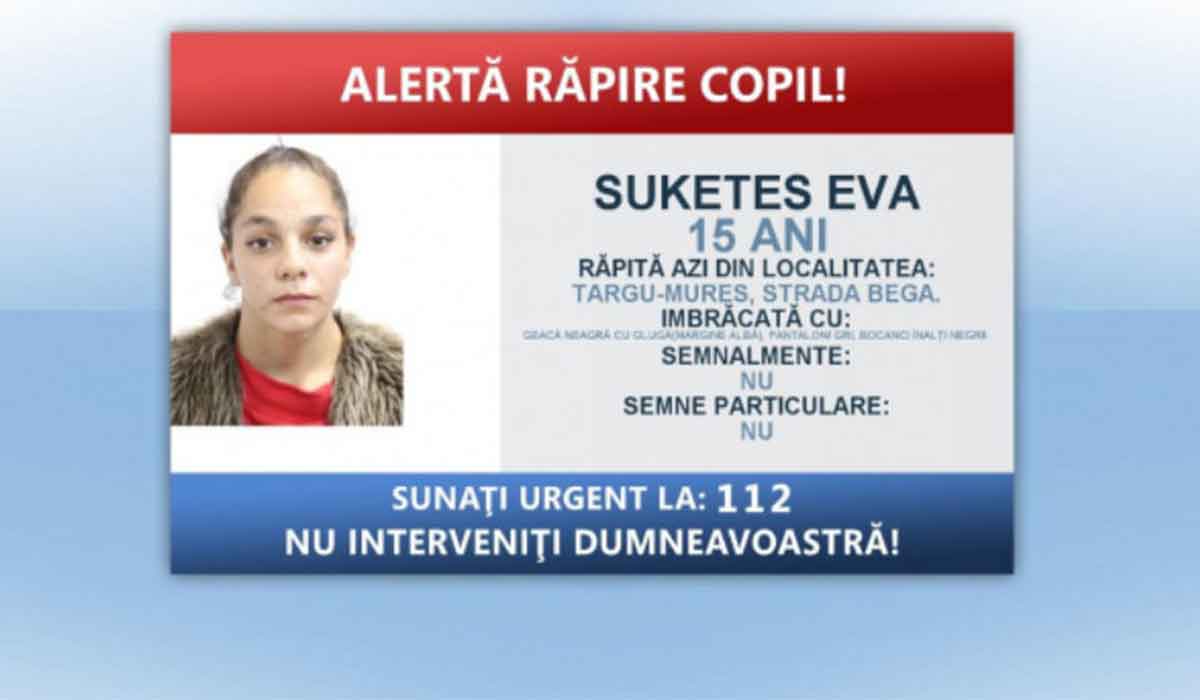 Adolescenta de 15 ani, rapita in Targu Mures, a fost gasita